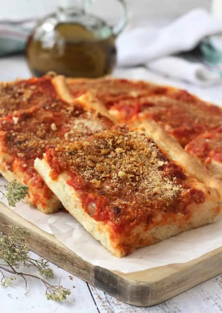 Sfincione (Sicilian Pizza)